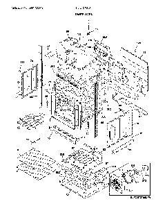 Lower wall oven Diagram and Parts List for FGET2766UDC  Frigidaire Wall Oven