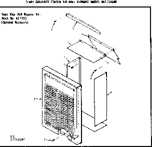 Rear wall register kit Diagram and Parts List for 867734690  Frigidaire Furnace