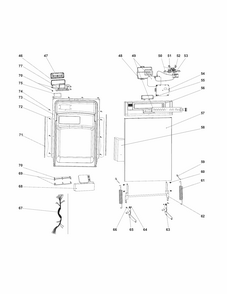 Control Panel/door Diagram and Parts List for 58714662110  Kenmore Dishwasher