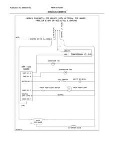 Wiring Schematic Diagram and Parts List for FFTR1614QW7  Frigidaire Refrigerator