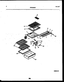 SHELVES AND SUPPORTS Diagram and Parts List for RT143NLDD  Frigidaire Refrigerator