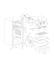 Cabinet/controls Diagram and Parts List for FFPT10F3NM0  Frigidaire Refrigerator
