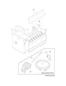Ice Maker Diagram and Parts List for FGHS2655PF5A  Frigidaire Refrigerator
