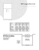 COVER Diagram and Parts List for FRT8WR6EL6  Frigidaire Refrigerator