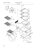 SHELVES Diagram and Parts List for FGHS2355KE4  Frigidaire Refrigerator