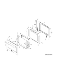 Door Diagram and Parts List for CPEH3077RFA  Frigidaire Range