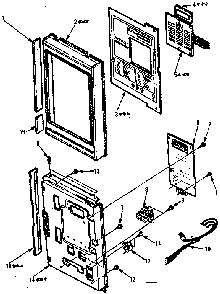 Control Panel Diagram and Parts List for 5648568511  Kenmore Microwave