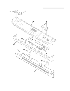 Backguard Diagram and Parts List for FGGS3065KBH  Frigidaire Range
