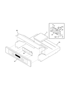 Control Panel Diagram and Parts List for FFET3025LSB  Frigidaire Wall Oven