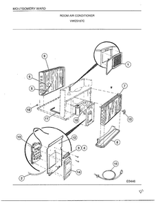 Room Air Conditioner Page 3 Diagram and Parts List for 5187C  Frigidaire Air Conditioner