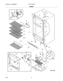 CABINET Diagram and Parts List for TFRU17B2JWB  Frigidaire Refrigerator