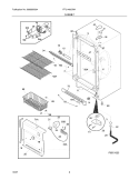 CABINET Diagram and Parts List for FFU1466GW1  Frigidaire Freezer