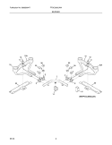 BURNER Diagram and Parts List for FFGC3603LWA  Frigidaire Cooktop