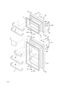 Part Location Diagram of A01511101 Frigidaire Service data sheet