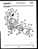 CABINET AND COMPONENT PARTS Diagram and Parts List for DG640KXW6  Frigidaire Dryer