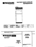 COVER Diagram and Parts List for GRT18RRCW2  Gibson Refrigerator