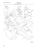 MOTOR / BLOWER / BELT Diagram and Parts List for FLSG62MRFS4  Frigidaire Washer Dryer Combo