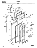 DOORS Diagram and Parts List for FRT22RGHB0  Frigidaire Refrigerator