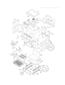Body Diagram and Parts List for FFES3015LSD  Frigidaire Range