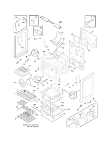 Body Diagram and Parts List for FGGF3054MBD  Frigidaire Range