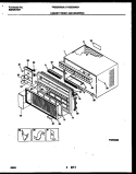 CABINET FRONT AND WRAPPER Diagram and Parts List for FAS256W2A1  Frigidaire Air Conditioner