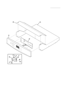 Control Panel Diagram and Parts List for EI30EW45KB1  Electrolux Wall Oven