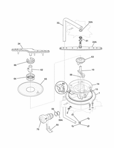 Motor & Pump Diagram and Parts List for 58715239901A  Kenmore Dishwasher