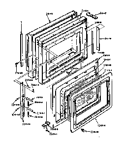 Door Diagram and Parts List for 5648888610  Kenmore Microwave