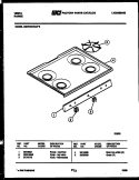 COOKTOP PARTS Diagram and Parts List for 30DGMCWAN4  Tappan Range