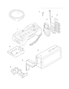 Ice Maker Diagram and Parts List for FPHB2899LFA  Frigidaire Refrigerator