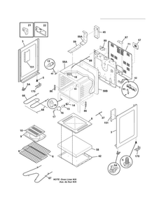 Body Diagram and Parts List for FFEF3017ZWA  Frigidaire Range