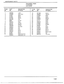 Dishwasher Page 4 Diagram and Parts List for 1037B  Frigidaire Dishwasher
