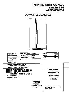 Cover Diagram and Parts List for WRS20MQRCW0  Westinghouse Refrigerator