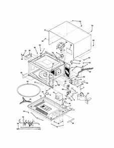 Microwave Cabinet Diagram and Parts List for 79047842400  Kenmore Microwave