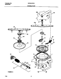 MOTOR Diagram and Parts List for MDB421RFS4  Frigidaire Dishwasher