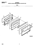 DOOR Diagram and Parts List for WEF322BEWC  Frigidaire Range