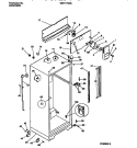 CABINET W / FAN ASSEMBLY Diagram and Parts List for WRT17NRBD2  Frigidaire Refrigerator
