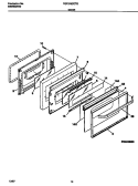 DOOR Diagram and Parts List for FGF376CETG  Frigidaire Range