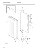 DOOR Diagram and Parts List for KRS220RGW0  Kelvinator Refrigerator
