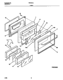 DOOR Diagram and Parts List for FEF387CCTB  Frigidaire Range