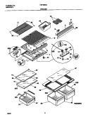 SHELVES Diagram and Parts List for FRT18NRJD1  Frigidaire Refrigerator