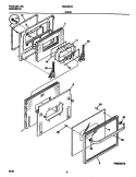 DOOR Diagram and Parts List for FEB703CEBB  Frigidaire Wall Oven