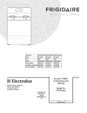 COVER Diagram and Parts List for FFGF3023LWA  Frigidaire Range