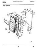 DOOR Diagram and Parts List for UL2493ECW1  Electrolux Freezer