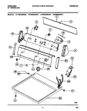 CONSOLE, CONTROLS, TOP PANEL Diagram and Parts List for F32C336CS0  Frigidaire Dryer