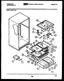 SHELVES AND SUPPORTS Diagram and Parts List for FPE21TFA3  Frigidaire Refrigerator