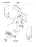 BODY Diagram and Parts List for TPF303BWB  Tappan Range