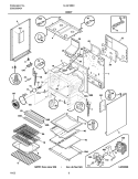 BODY Diagram and Parts List for GLGF388CQB  Frigidaire Range
