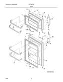 DOOR Diagram and Parts List for WRT5B1EW7  Crosley Refrigerator