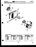 AIR HANDLING PARTS Diagram and Parts List for AW15NE5E1  Frigidaire Air Conditioner